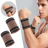 Copper Fiber Knitted Wrist Guard, High-elastic Sports, Breathable Pressurized Strap Wrist Wrist Sweat-absorbent And E4k1