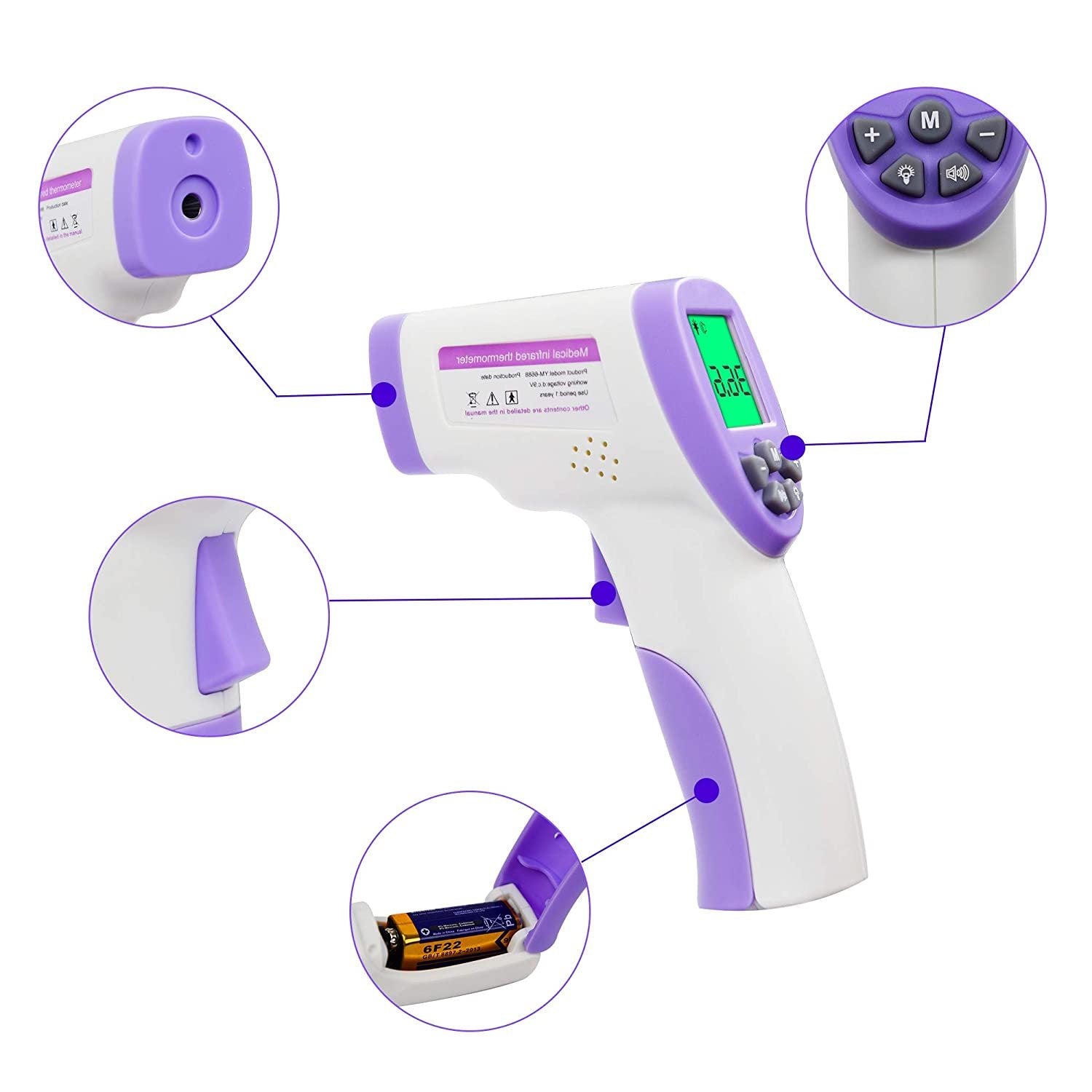 Infrared Forehead Thermometer Gun