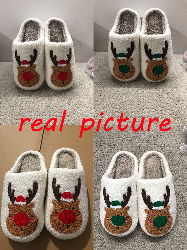 Cozy Elk Christmas Slippers