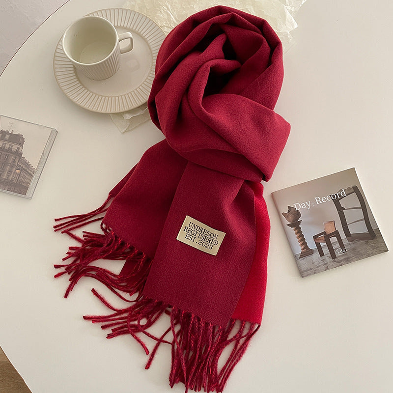 Double-Sided Cashmere Scarf for Women/men