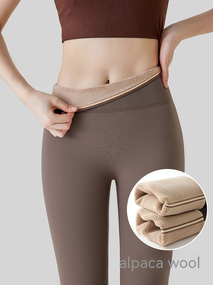 Fleece-Lined High Waist Hip Lift Leggings for Women