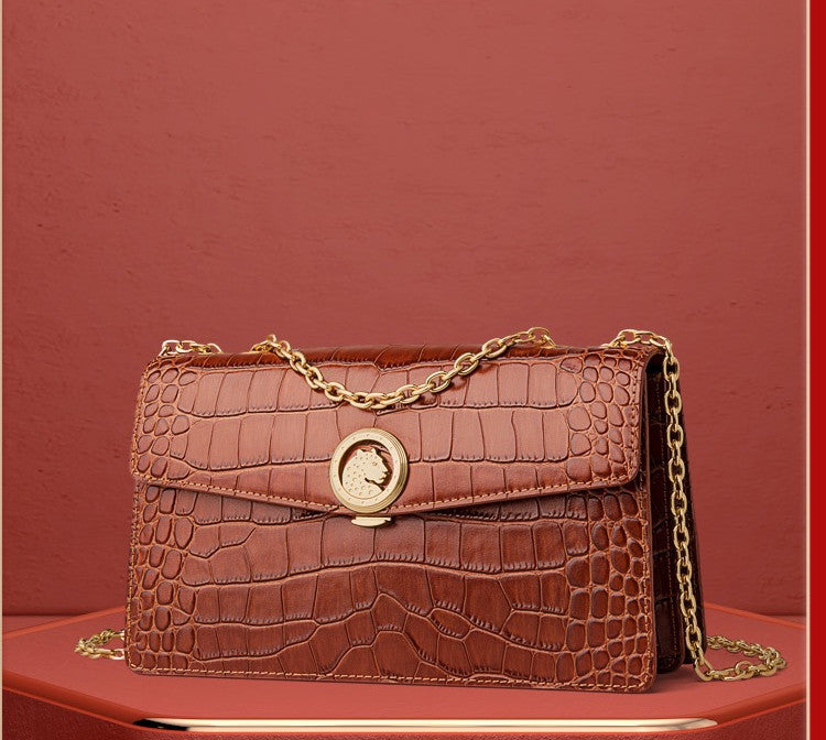 High-End Leather Chain Bag