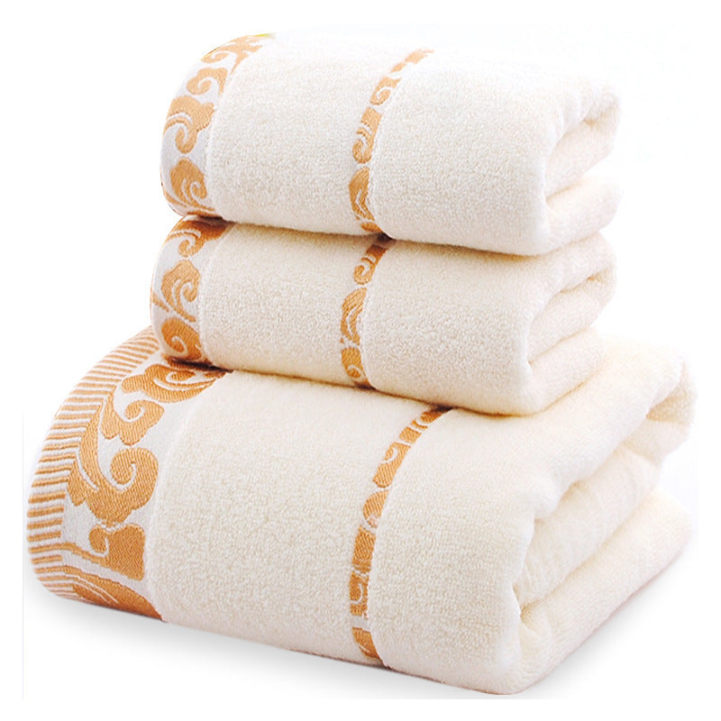 Three-Piece Set of Pure Cotton Towels