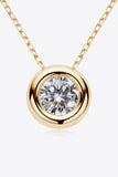 Adored 1 Carat Moissanite Pendant 925 Sterling Silver Necklace