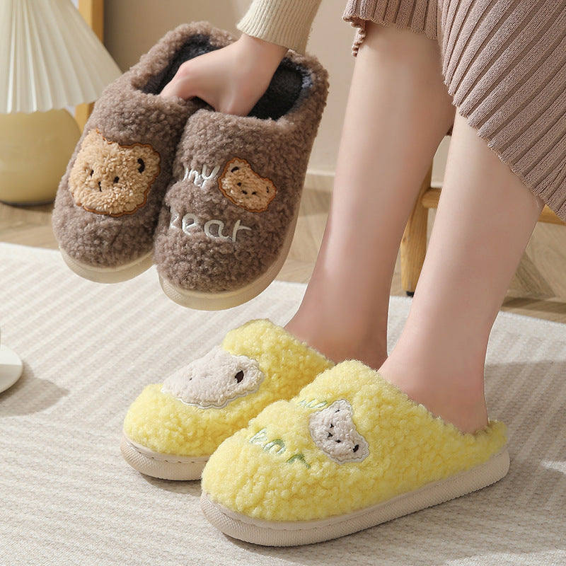 Winter Bear Slippers - Warm House Shoes for Couples