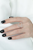 925 Sterling Silver Inlaid Zircon Heart Ring