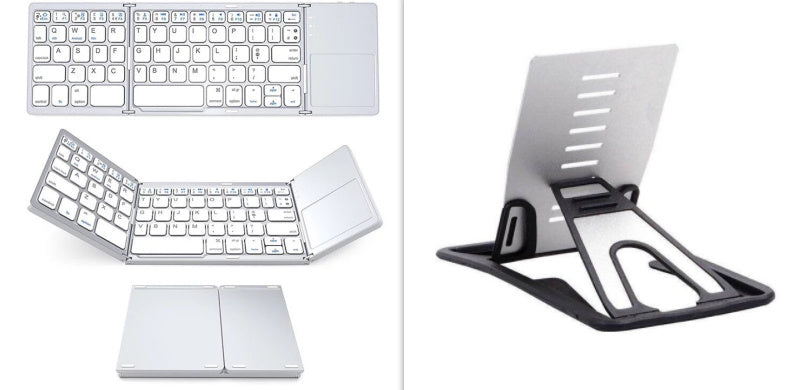 Wireless Foldable Bluetooth Keyboard for Tablets and Phones