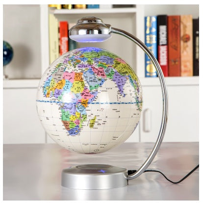 8-Inch Magnetic Suspension Globe - Office Decoration