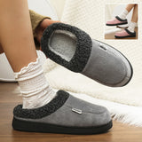 Solid Striped Cotton Slippers for Couples