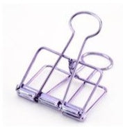 10 PCS Hollow Metal Binder Clips (20mm)