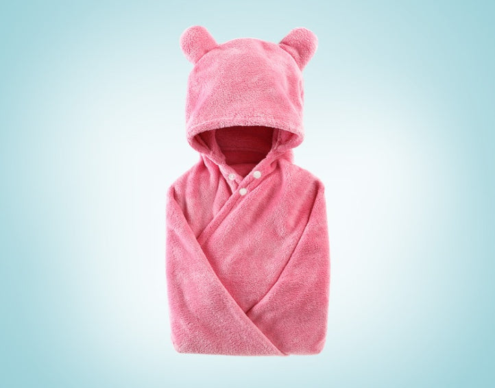 Cotton Hooded Bath Towel for Babies