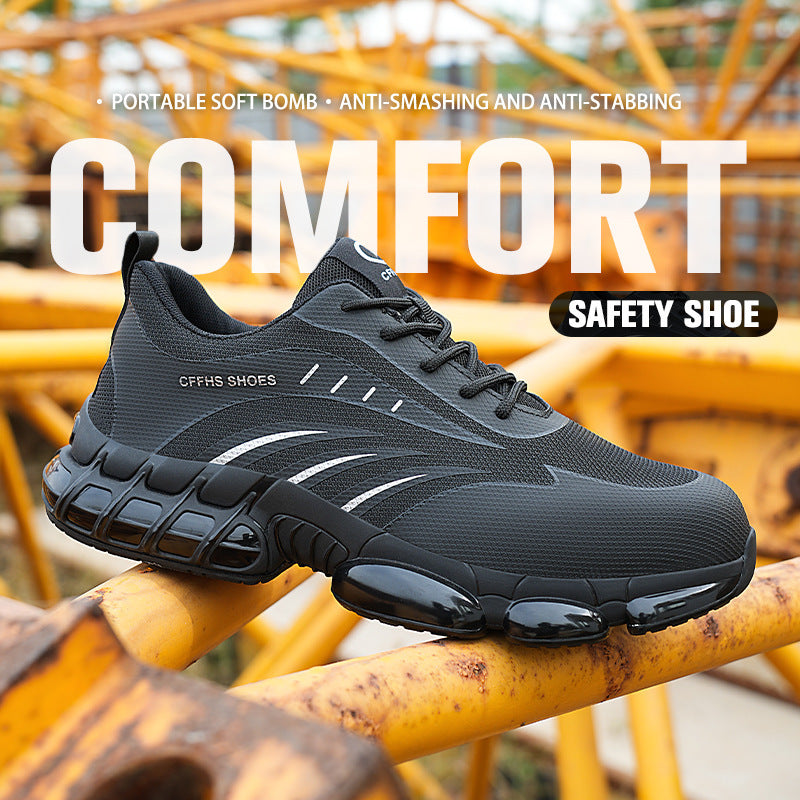 Popcorn Sole Safety Shoes for Protective Footwear