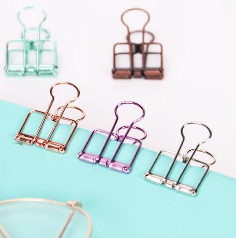 10 PCS Hollow Metal Binder Clips (20mm)