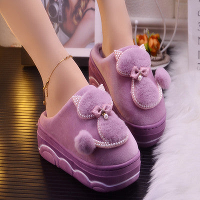 Cute Cat Platform Slippers for Women