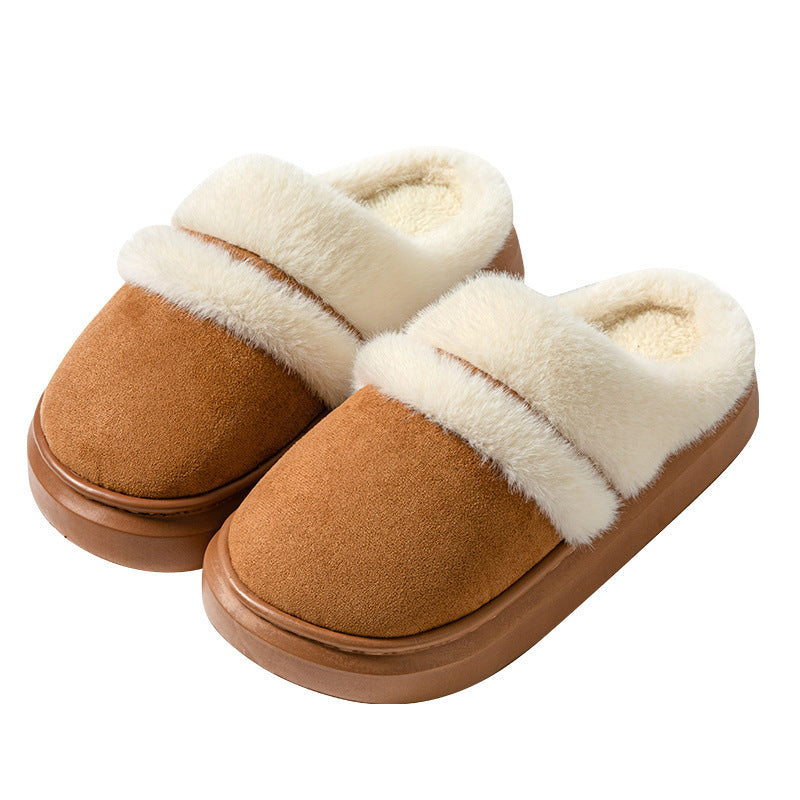 Women's Thick Bottom Non-Slip Cotton Slippers