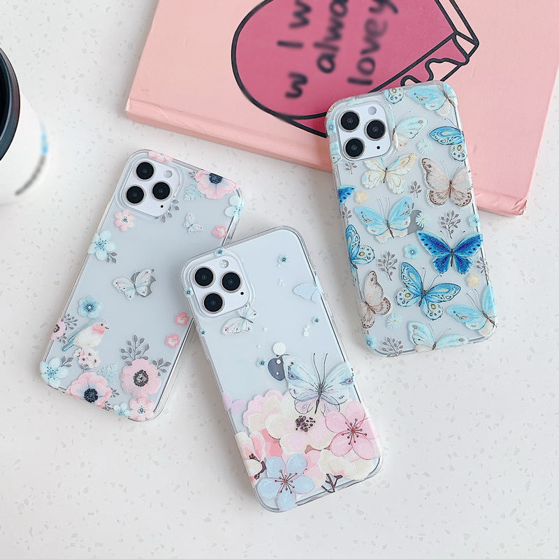 Glitter Butterfly Protective Phone Case