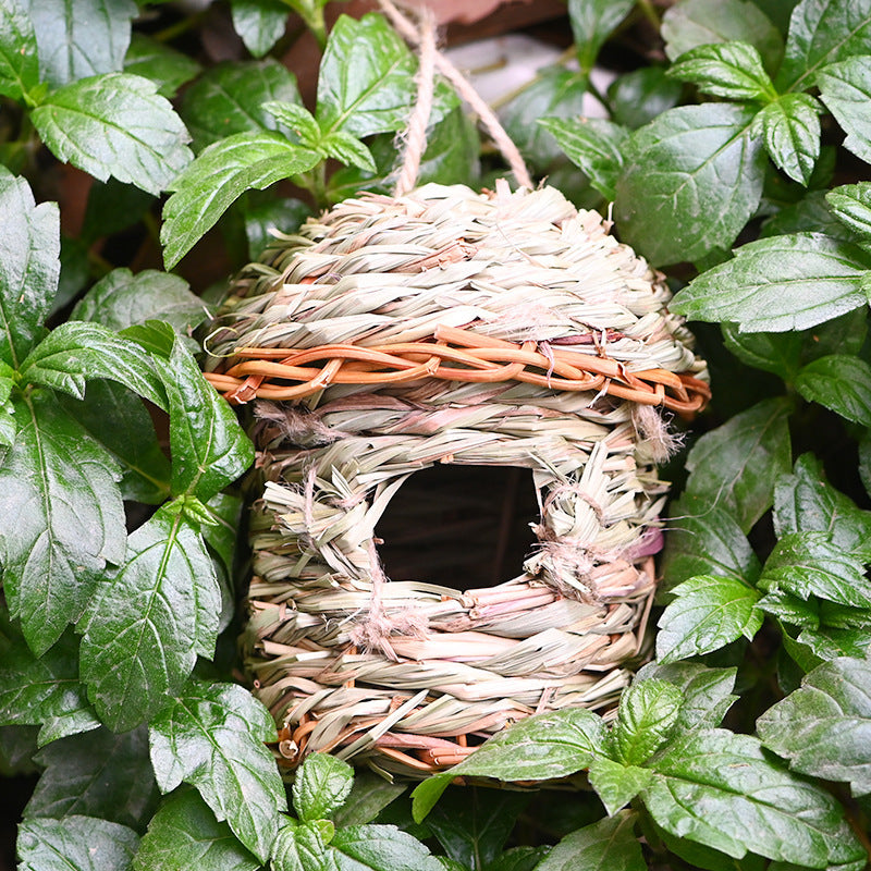 Hand-Woven Straw Bird Nest Craft