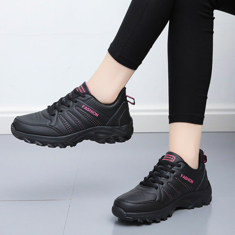 Flat Leather Sneakers for Women