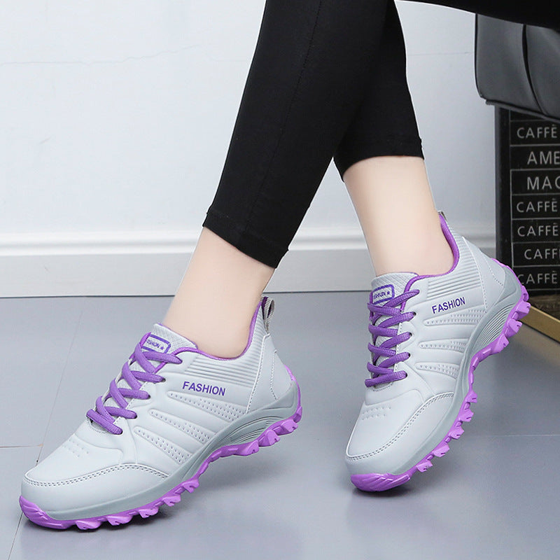 Flat Leather Sneakers for Women