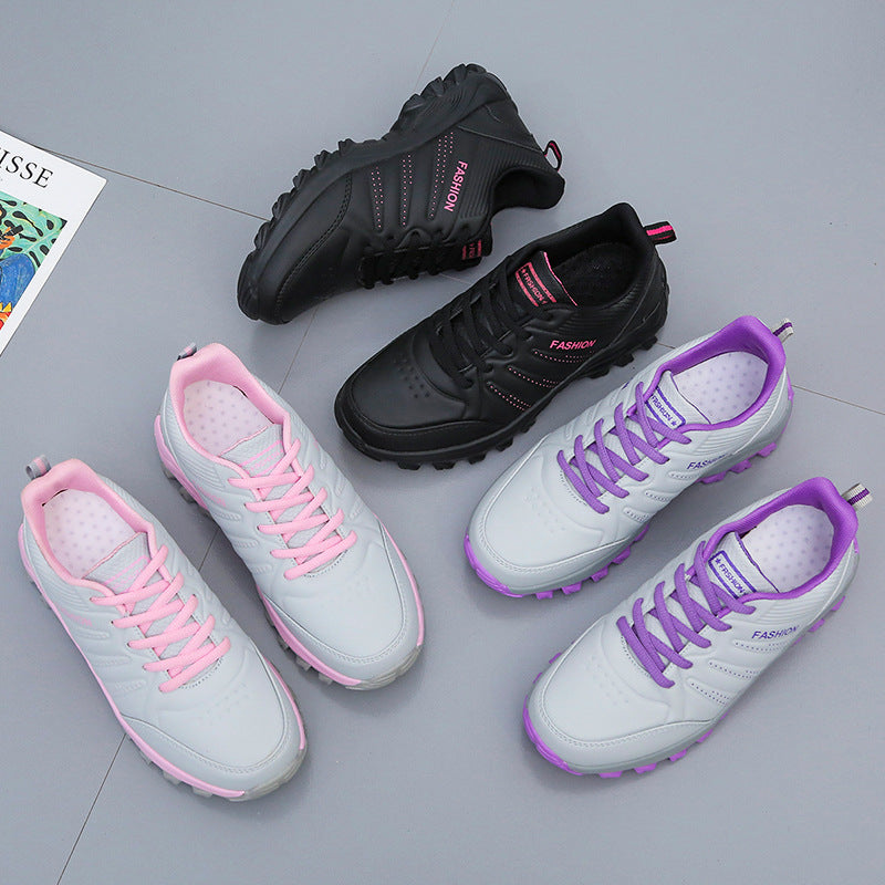 Flat Leather Sneakers for Women