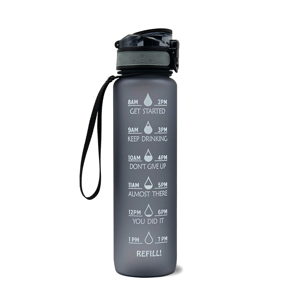 1L Tritan Motivational Water Bottle with Time Marker