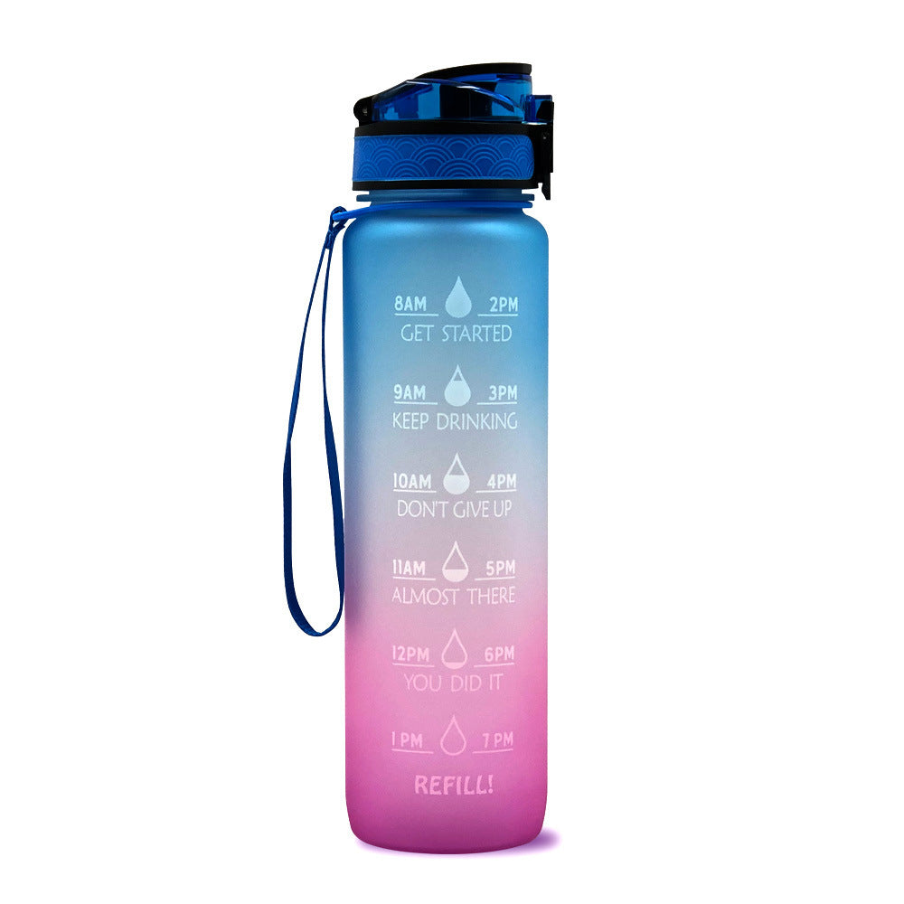 1L Tritan Motivational Water Bottle with Time Marker