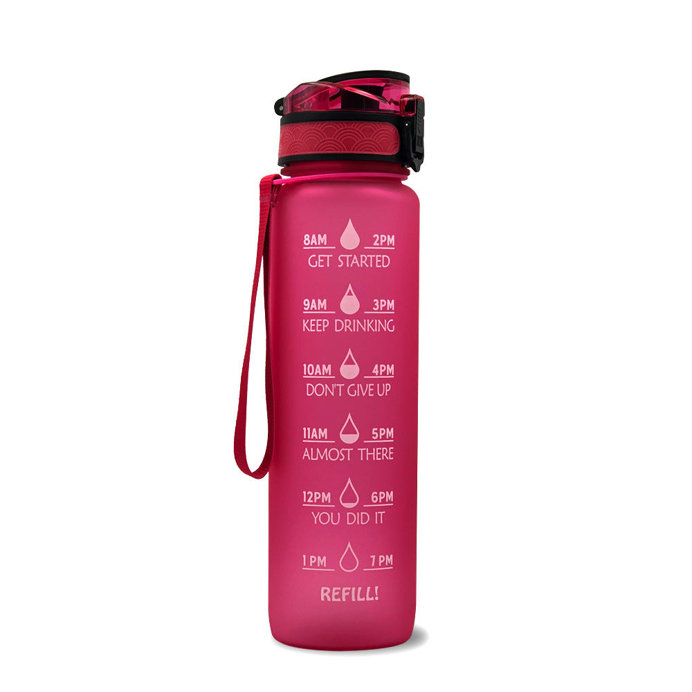 1L Tritan Motivational Water Bottle with Time Marker