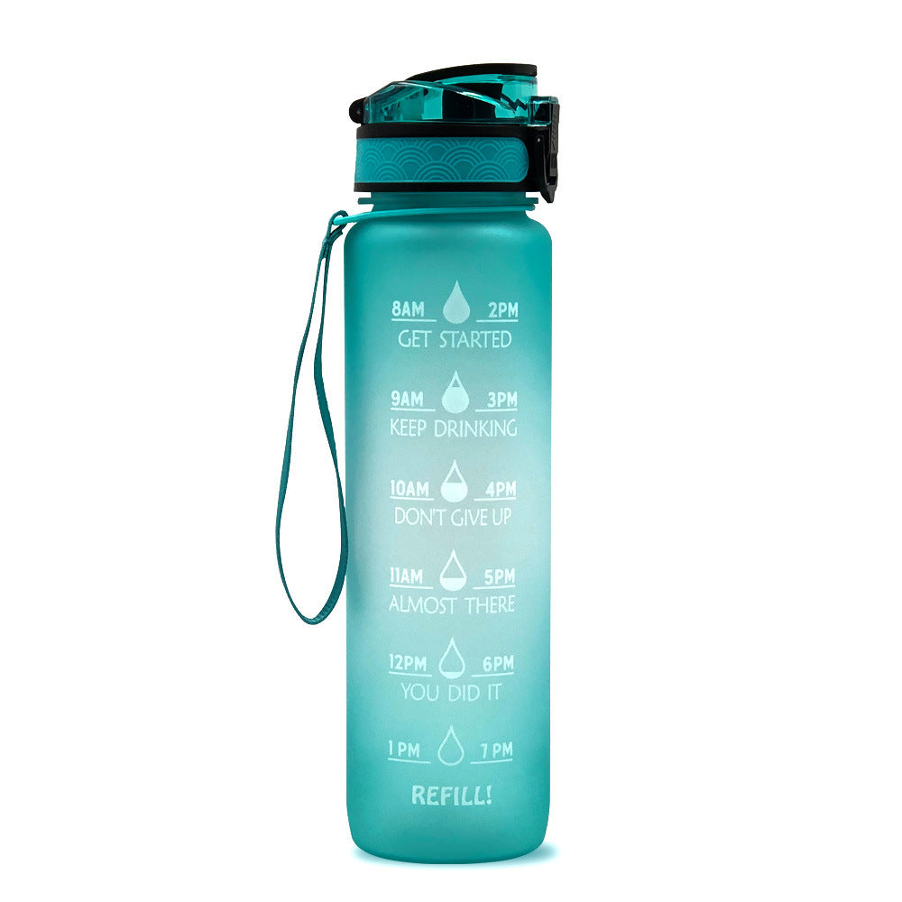 1L Tritan Motivational Water Bottle with Time Marker