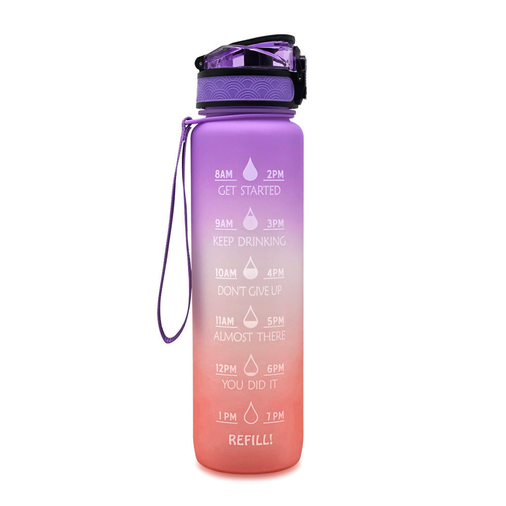 1L Tritan Motivational Water Bottle with Time Marker