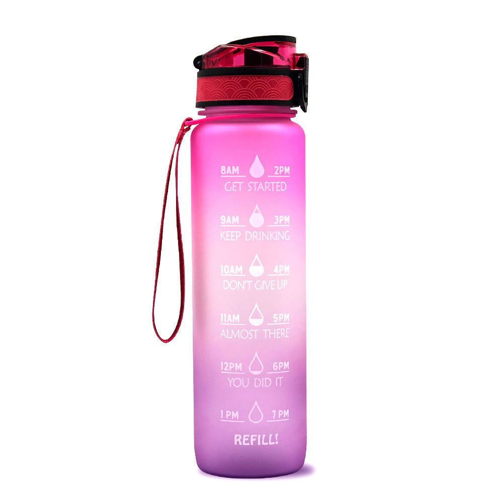 1L Tritan Motivational Water Bottle with Time Marker