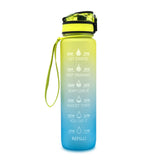 1L Tritan Motivational Water Bottle with Time Marker