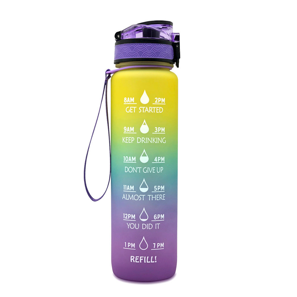 1L Tritan Motivational Water Bottle with Time Marker