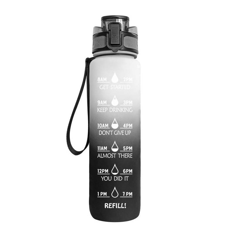 1L Tritan Motivational Water Bottle with Time Marker