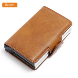 Mini Wallet (PU Crazy Horse Leather) with Money Clip and Card Holder