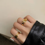 Adjustable Belt Buckle Zircon Ring