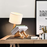 Creative Wooden Desk Lamp for Bedroom - Nordic Modern LED