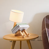 Creative Wooden Desk Lamp for Bedroom - Nordic Modern LED