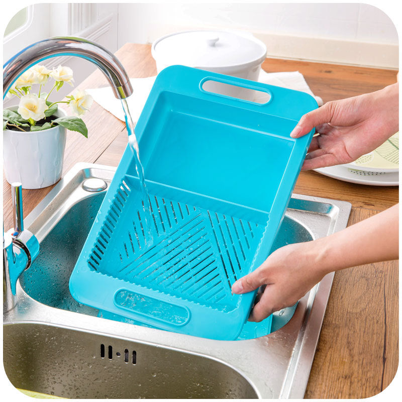 Multifunction Chopping Board with Drain Basket