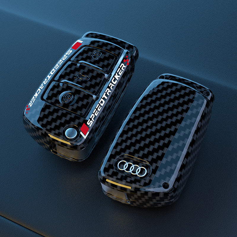 Carbon Fiber Style Car Key Cover