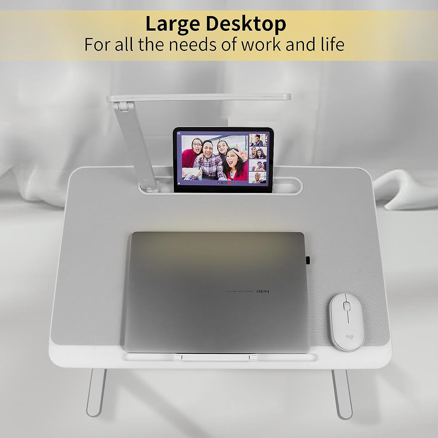 Portable Lap Desk with LED Light & Drawer