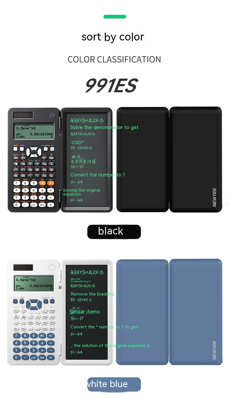 2-in-1 Foldable Scientific Calculator & Writing Tablet