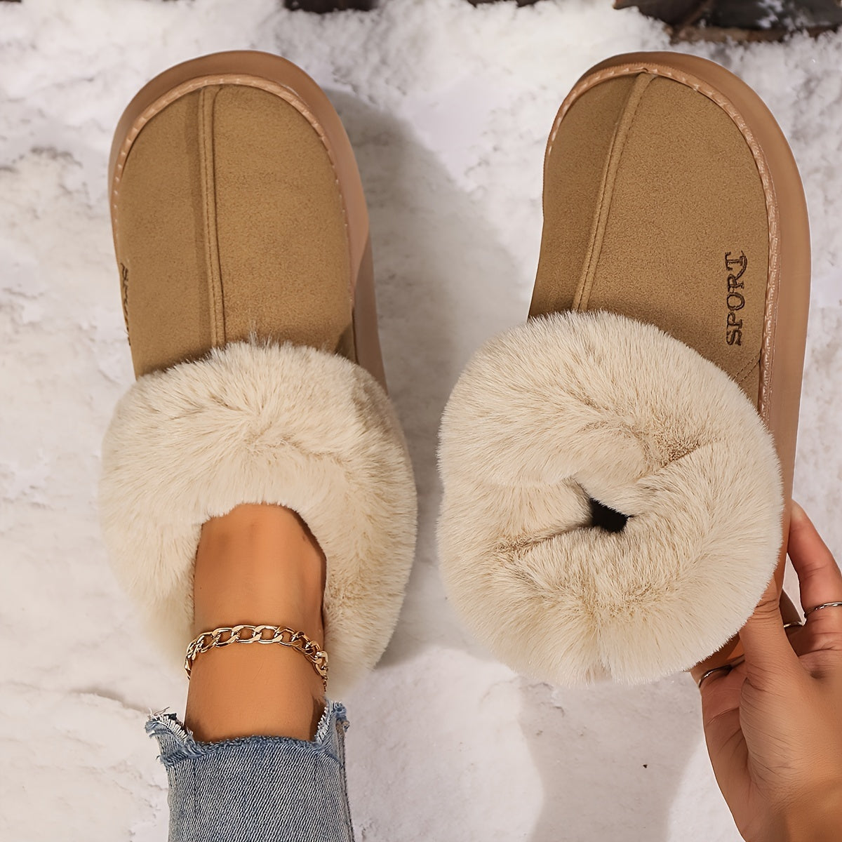 Cozy Plush Non-Slip Slippers for Women