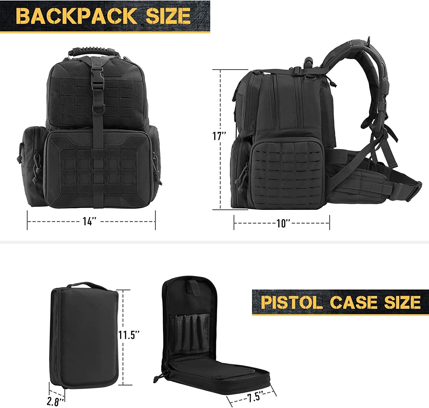 Tactical Range Backpack for Handgun