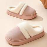 Women's Warm Cotton Slippers – Thick Bottom, Non-Slip Plus-Velvet