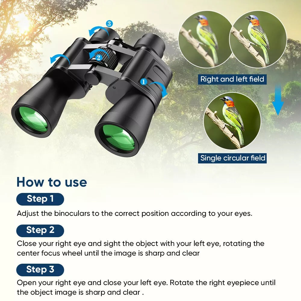 180x100 High Power Military Binoculars - Day & Night Vision