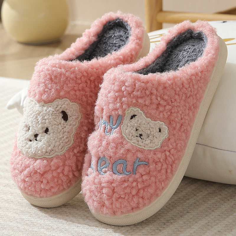 Winter Bear Slippers - Warm House Shoes for Couples