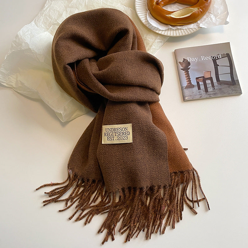 Double-Sided Cashmere Scarf for Women/men