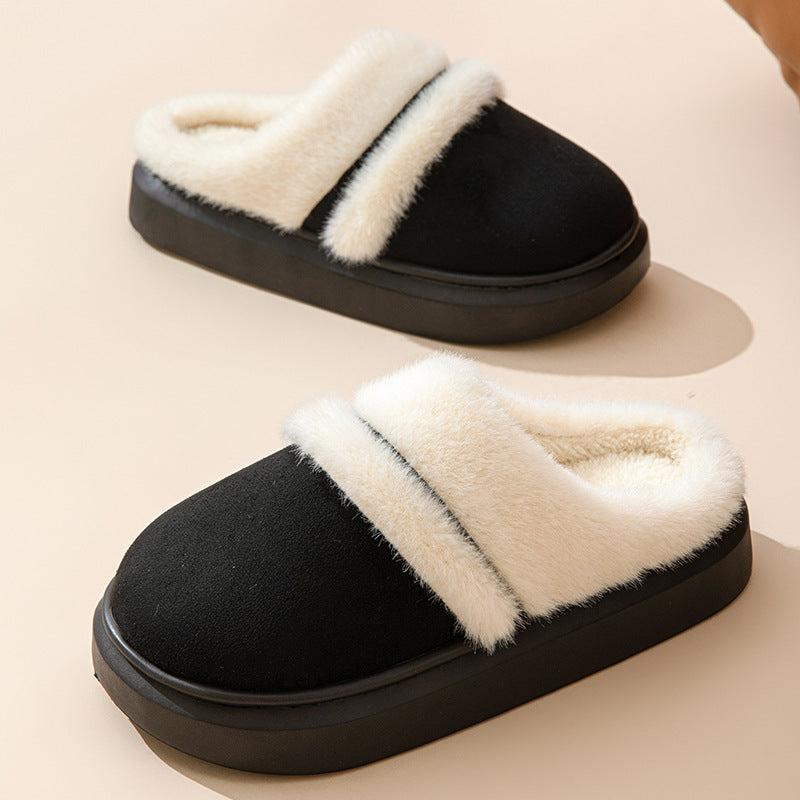 Women's Thick Bottom Non-Slip Cotton Slippers