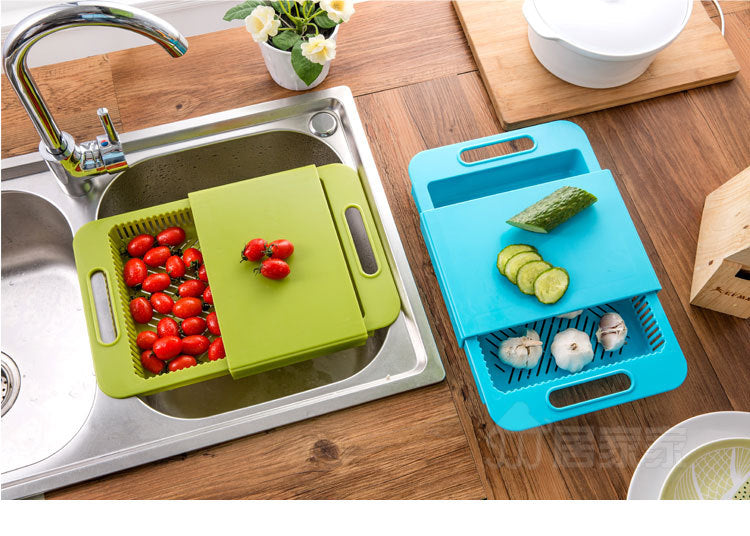 Multifunction Chopping Board with Drain Basket