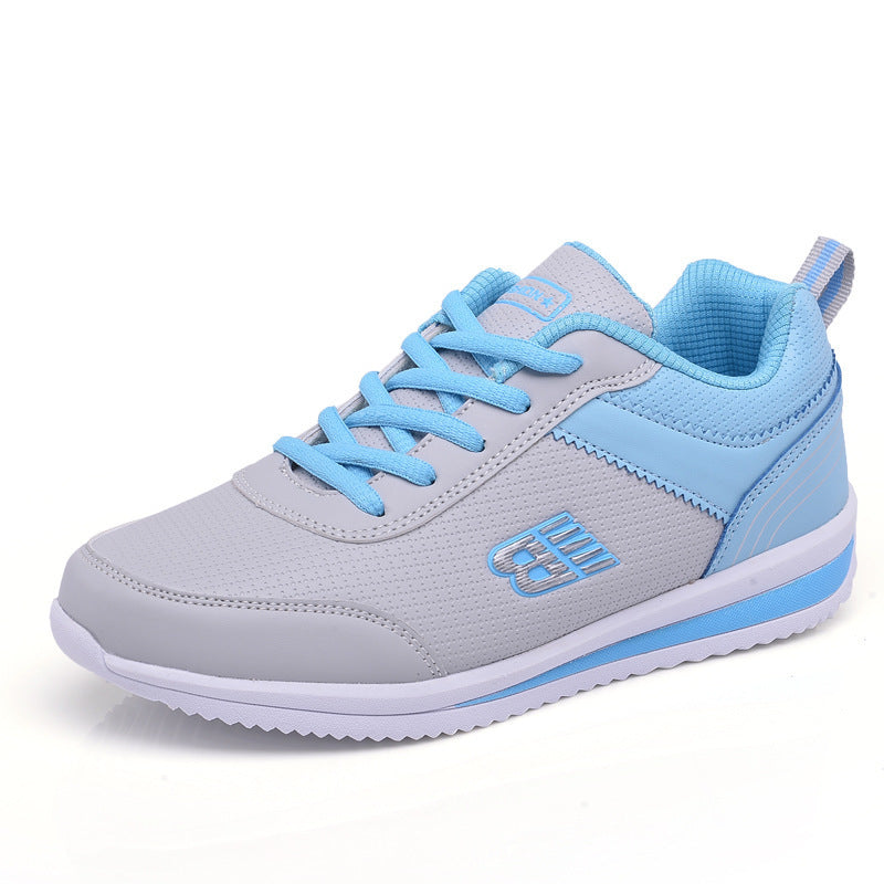 Leather student sneakers women